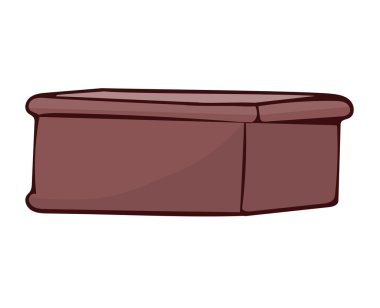 Ahşap masa izole illüstrasyon