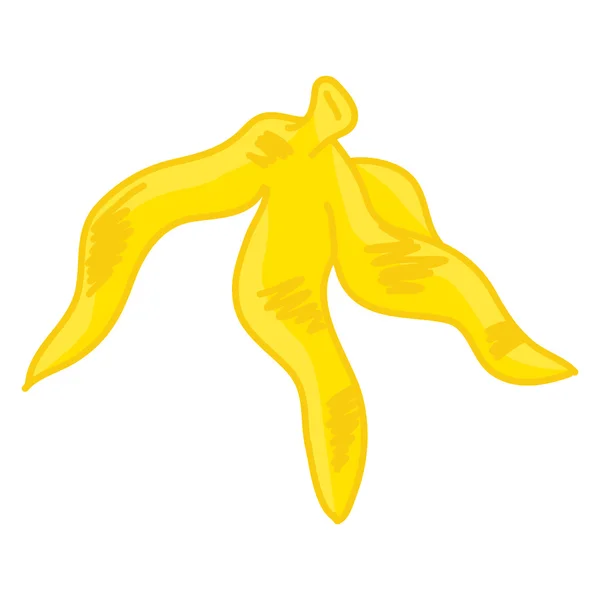 Bananenschale isoliert Abbildung — Stockvektor