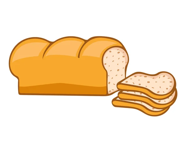 Brood brood geïsoleerde illustratie — Stockvector