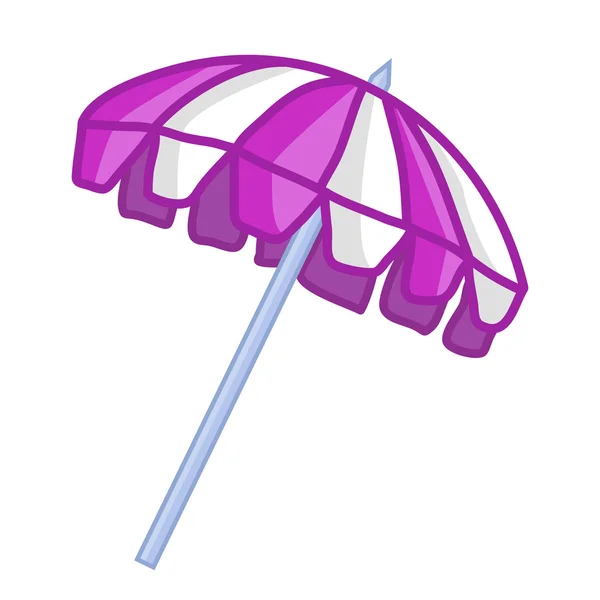 Purple Beach umbrella isolated illustration — Stock Vector