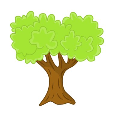 illüstrasyon izole ağaç