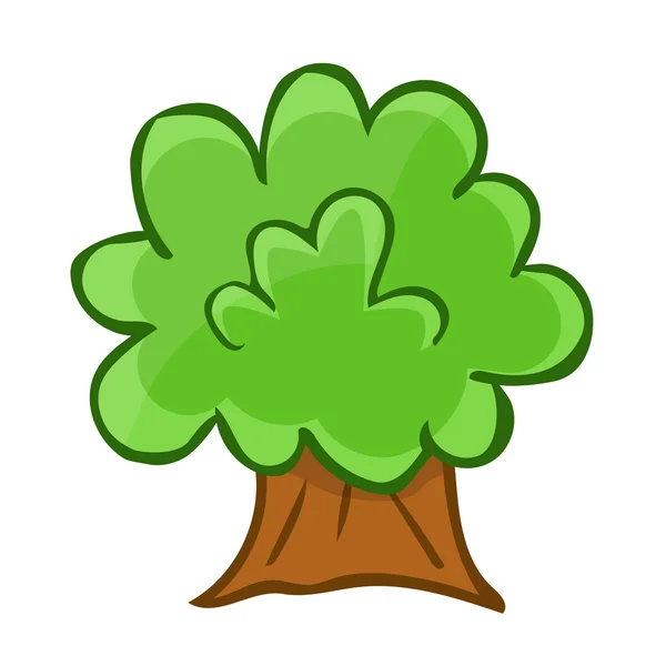 Ilustración aislada del árbol — Vector de stock