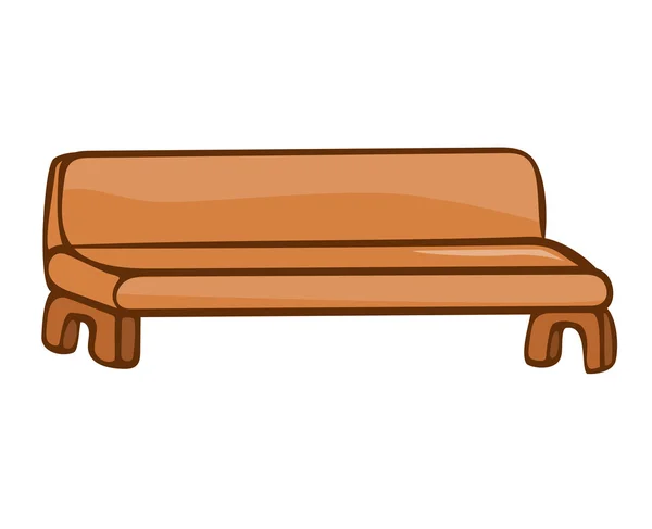 Wooden bench isolated illustration — Stock Vector