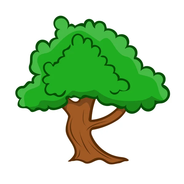 Illustration isolée arbre — Image vectorielle