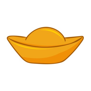 Antik Çin altın izole illüstrasyon