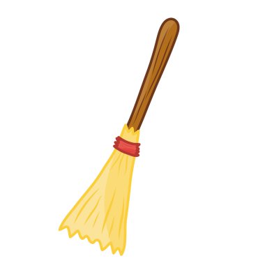 izole süpürge illüstrasyon