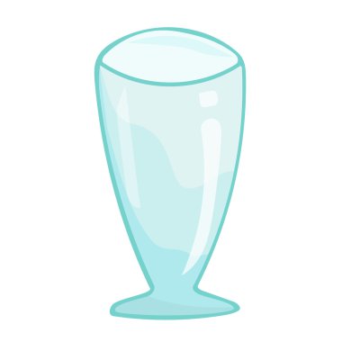 Boş cam izole illüstrasyon