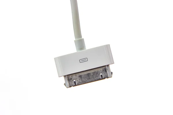 Cabo usb em um fundo branco — Fotografia de Stock