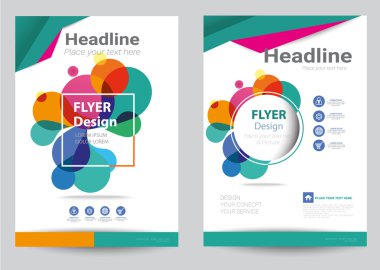 kurumsal broşür afiş tasarım düzeni şablonu A4 boyutunda renkli style.vector