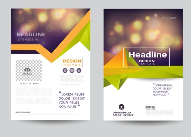 corporate brochure flyer design layout template in A4 size, colorful style.vector clipart