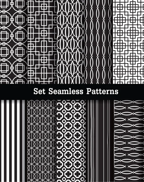 Set retro seamless pattern ns.vecto — стоковый вектор