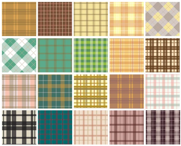 Plaid seamless patterns.vector — Stock Vector