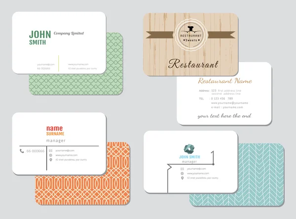 Business card vektor bakgrund set — Stock vektor