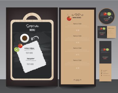 Restaurant menu design set.vector illustration