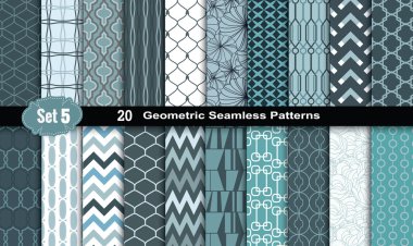 Geometric Seamless Patterns .vector clipart