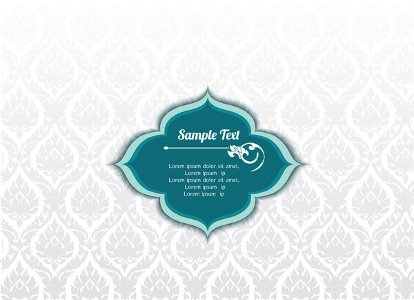 Thai Art Background vector, thai design, thai art pattern vector