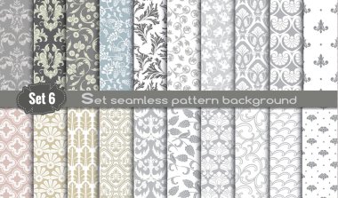 Vector damask seamless pattern background clipart