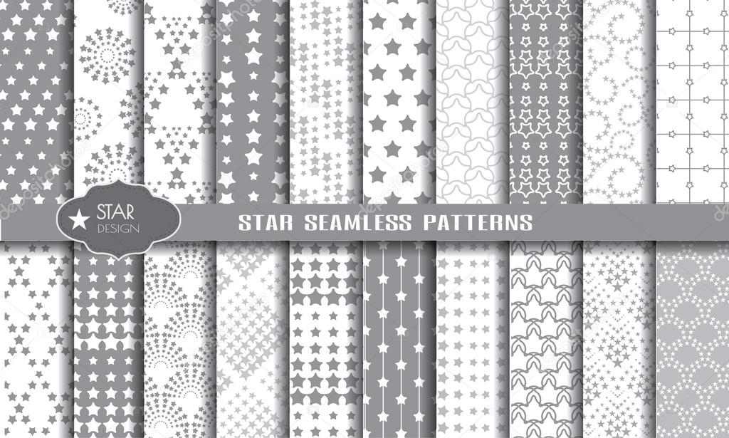 Vector star seamless pattern background.pattern swatches included for illustrator user, pattern swatches included in file, for your convenient use.