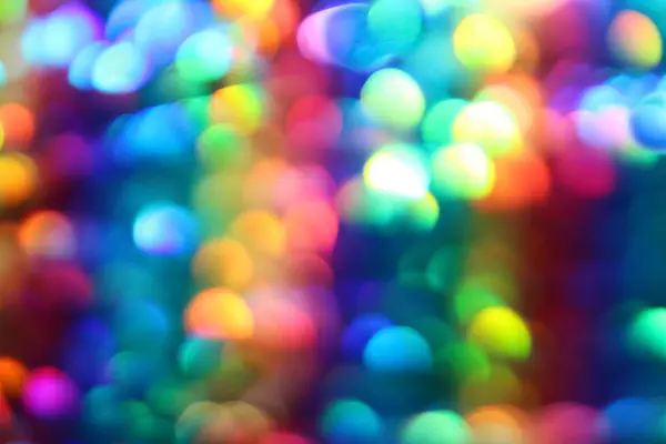 Astratto Bokeh Multicolore Concentrati Sfocati Sfondo Festivo Natale Capodanno — Foto Stock