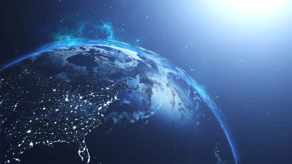 Planet Earth Güneş evren ya da boşluk, toprak ve galaxy ile