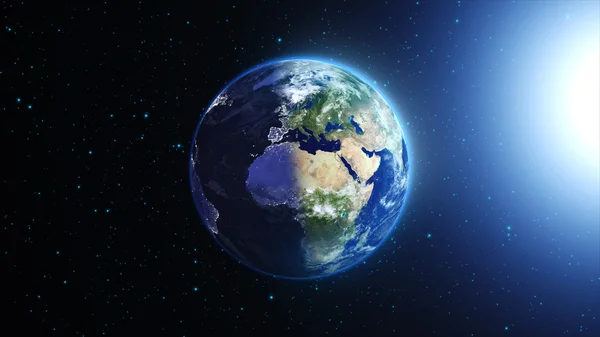 Planet Earth Güneş evren ya da boşluk, Küre ve bir bulutsu bulut galakside ile