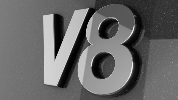 V8 işaret, etiket, rozet, amblem veya tasarım öğesi araba yazdırma.