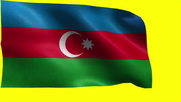 República de Azerbaiyán, Bandera de Azerbaiyán - LOOP — Vídeos de Stock