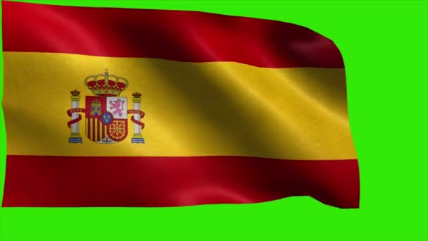 Kingdom of Spain, Flag of Spain, Spanish Flag - LOOP — Stock Video