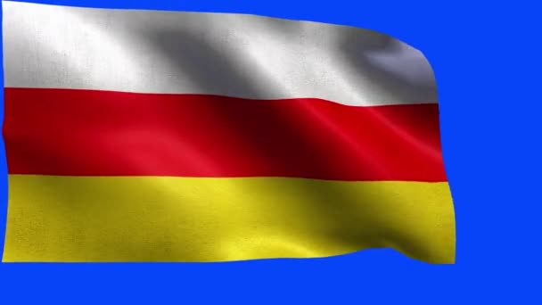 Republic of South Ossetia, Flag of South Ossetia - LOOP — Stock Video