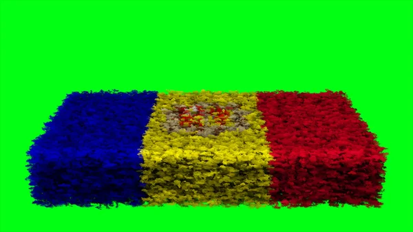 Bandera de Andorra hecha de nubes —  Fotos de Stock