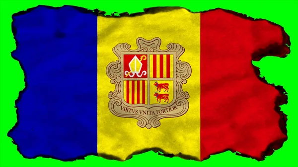 Flagga Andorra målade på pappersstruktur — Stockfoto