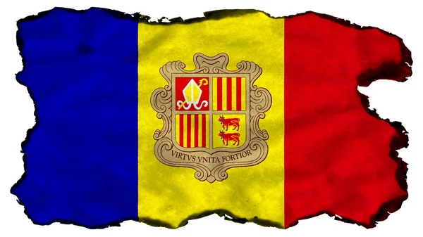 Flag of Andorra painted on paper texture — Stock Photo, Image