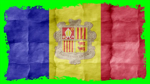 Σημαία της Ανδόρρας ζωγραφισμένα στο χαρτί υφή — Φωτογραφία Αρχείου
