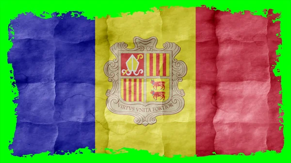 Bandera de Andorra pintada sobre papel textura — Foto de Stock