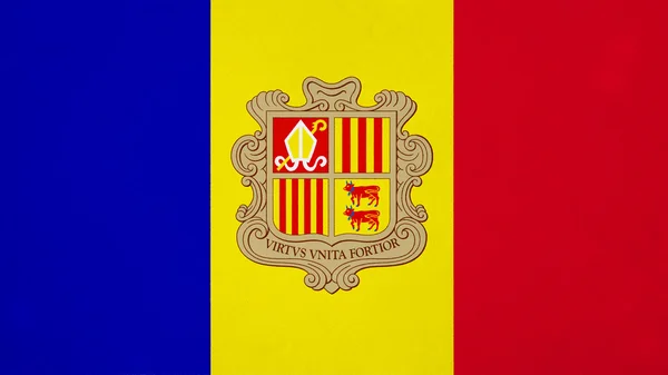 Flag of Andorra painted on paper texture — Stock Photo, Image