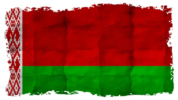 Fehéroroszország zászlaja, a papírtextúrán festett Fehérorosz zászló — Stock Fotó