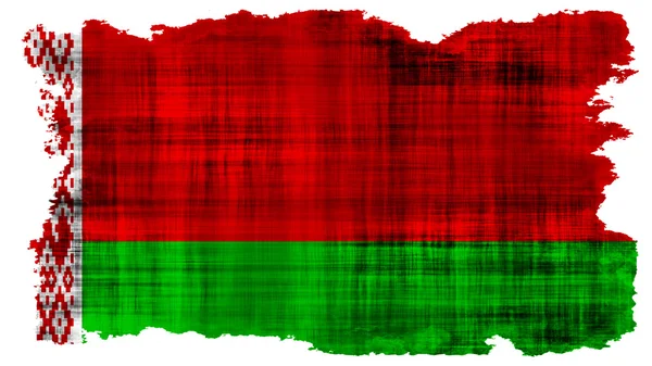 Прапор Білорусі, Білоруський прапор, пофарбований на паперову текстуру — стокове фото