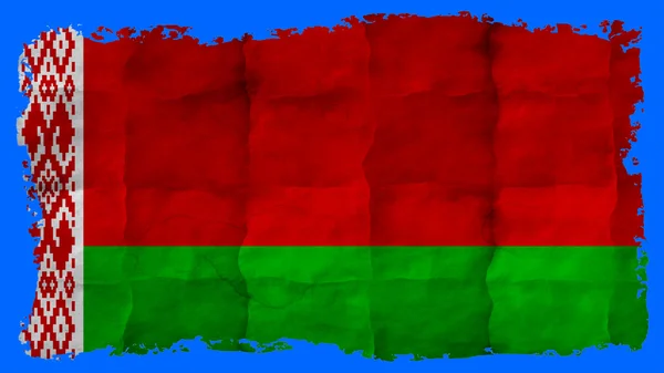 Flag of Belarus, Belarusian flag painted on paper texture — Stock Photo, Image