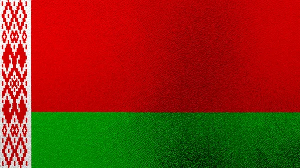 Bandeira da Bielorrússia, bandeira bielorrussa pintada em vidro . — Fotografia de Stock
