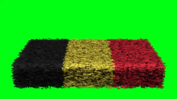 Bandeira da Bélgica, bandeira belga feita de nuvens — Fotografia de Stock