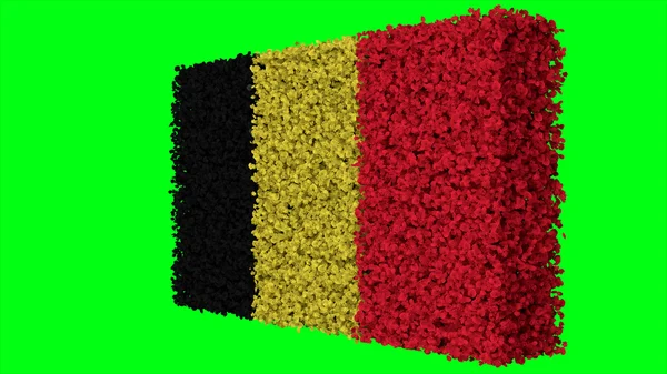 Flagge Belgiens, belgische Flagge aus Blättern — Stockfoto