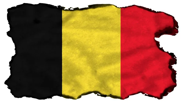 Flag of Belgium, Belgian flag painted on paper texture — Stock Photo, Image