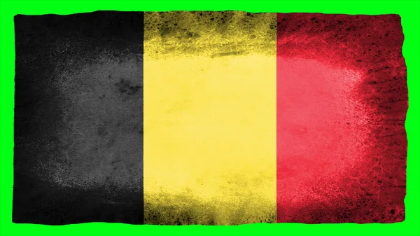 Flagge Belgiens, belgische Flagge auf Papier gemalt — Stockfoto