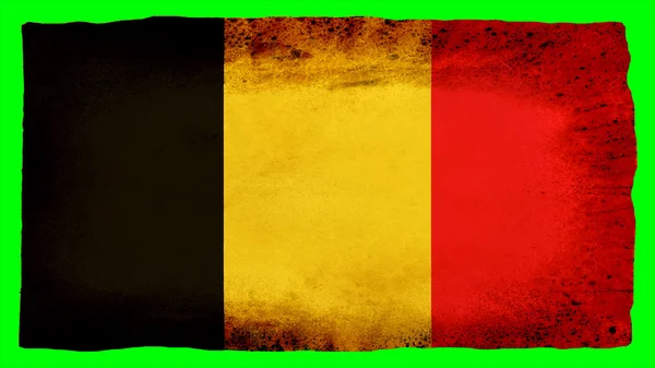 Bandeira da Bélgica, bandeira da Bélgica pintada sobre textura de papel — Fotografia de Stock