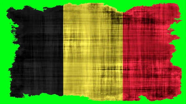 Bandeira da Bélgica, bandeira da Bélgica pintada sobre textura de papel — Fotografia de Stock