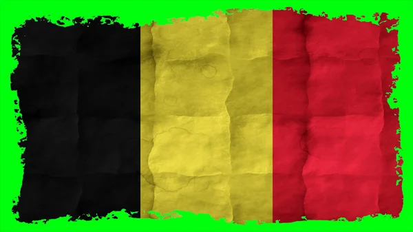 Bandera de Bélgica, Bandera de Bélgica pintada sobre papel Textura — Foto de Stock