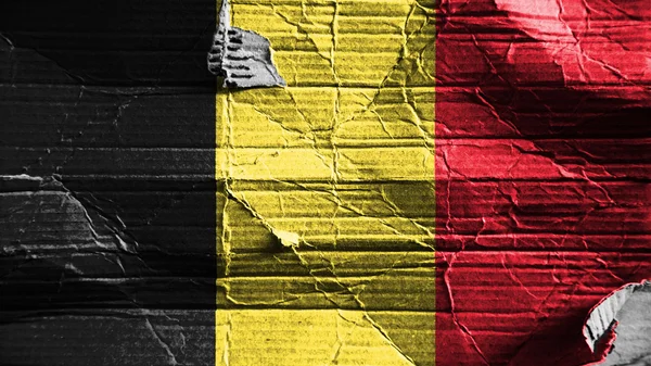 Flag of Belgium, Belgian flag painted on paper texture