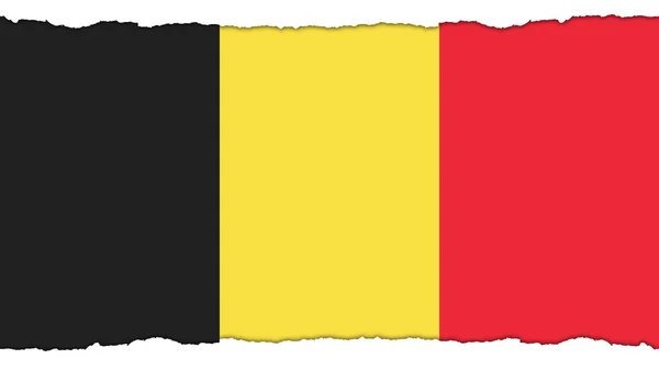 Flagge Belgiens, belgische Flagge auf Papier gemalt — Stockfoto