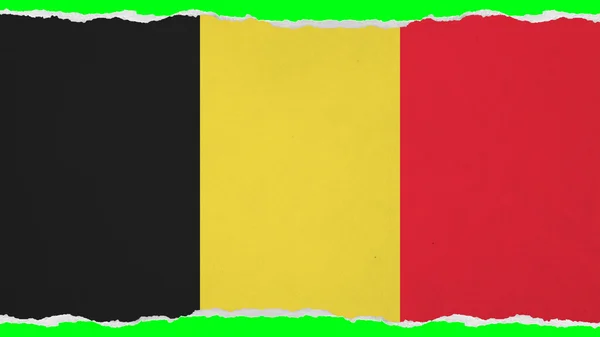 Bandiera del Belgio, Belgio bandiera dipinta su texture di carta — Foto Stock