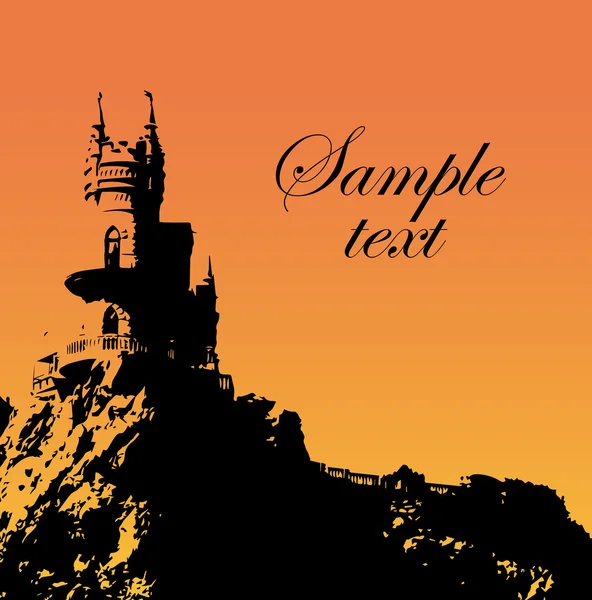 Château sur une falaise — Image vectorielle